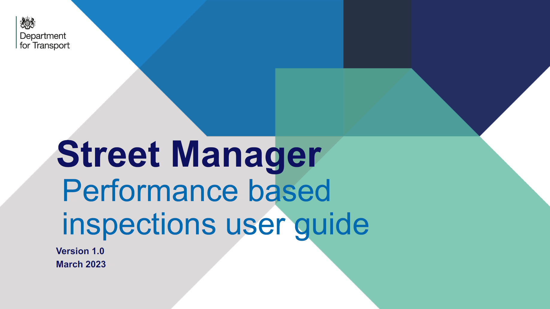 Street Manager - Performance Based Inspections user guide